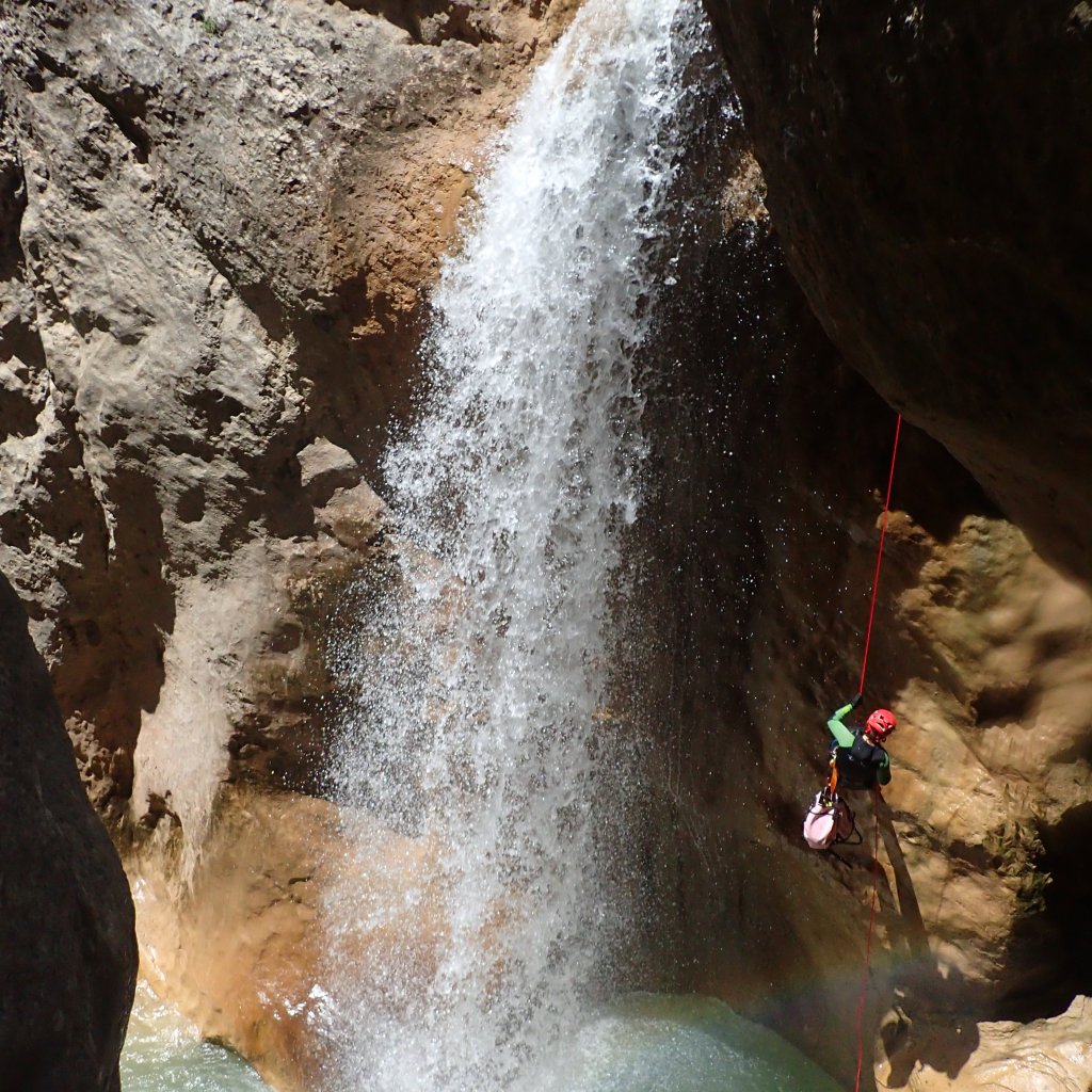 Rappel en Canyoning en sierra de guara - Pyrénées