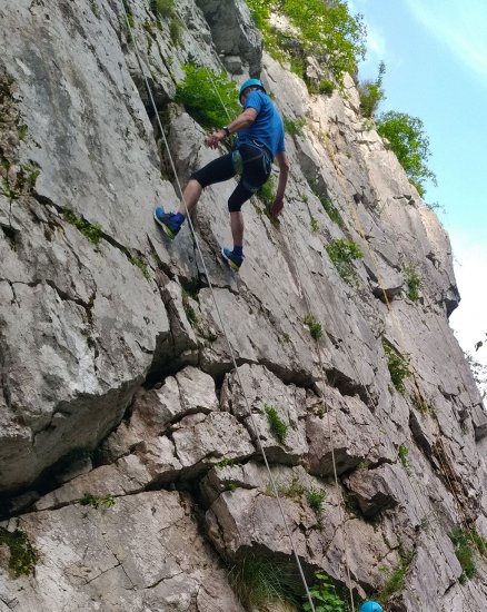 Escalade sur la Falaise d'Arudy (64)
