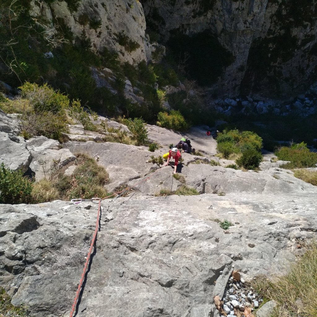 Escalade en grande voies au chemin de la Mâture (vallée d'Aspe)
